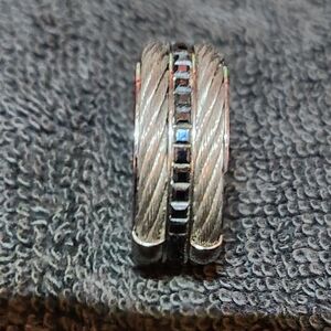 Mens Swarovski ring silver